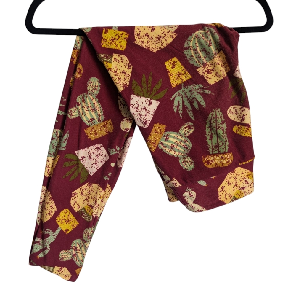 LuLaRoe cactus succulent print leggings OS